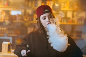Woman Vaping