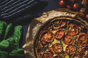 Pizza with basil Pizza with basil