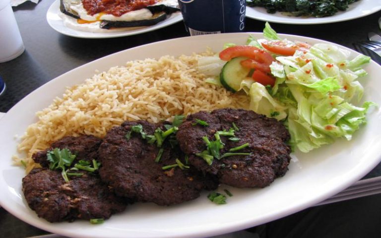 Chapli Kabab Over Rice