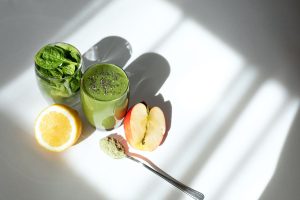 Smoothie with ingredients