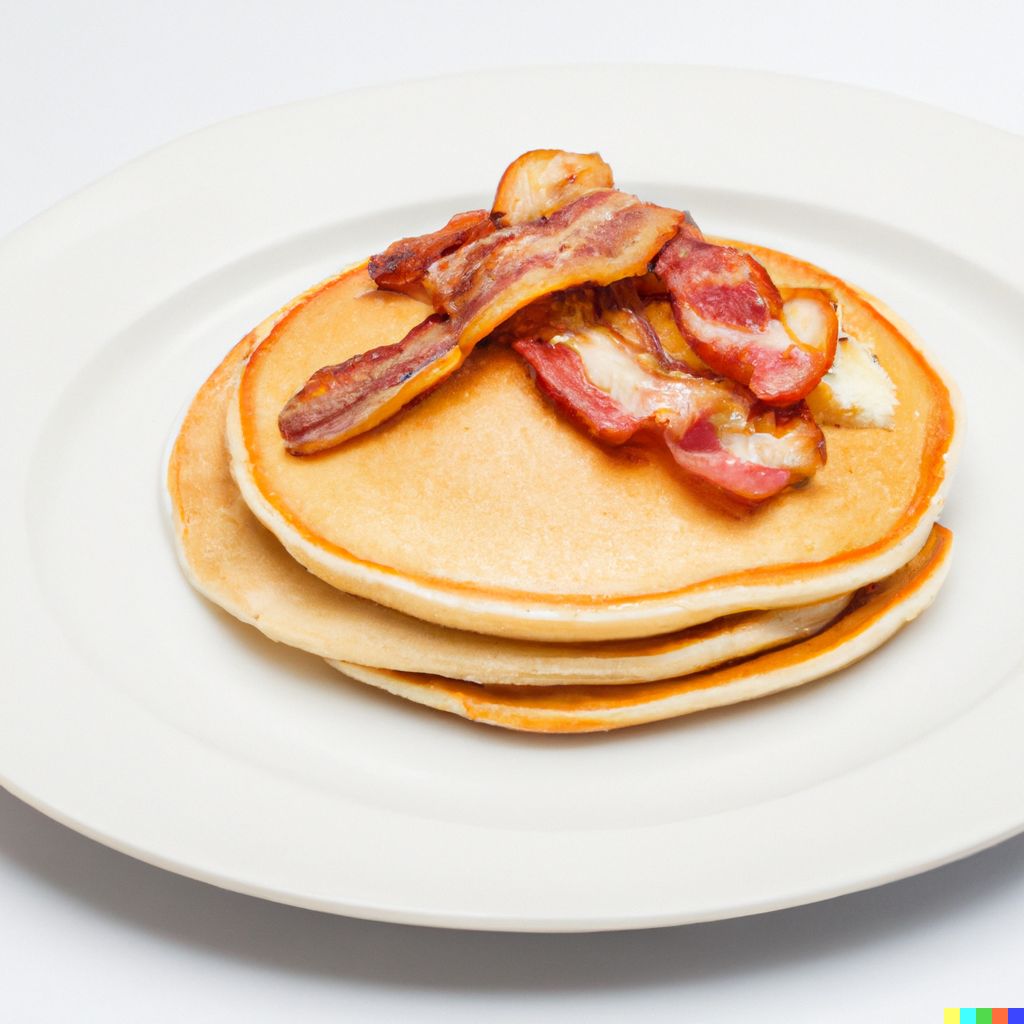 Pancakes with Meat Breakfast