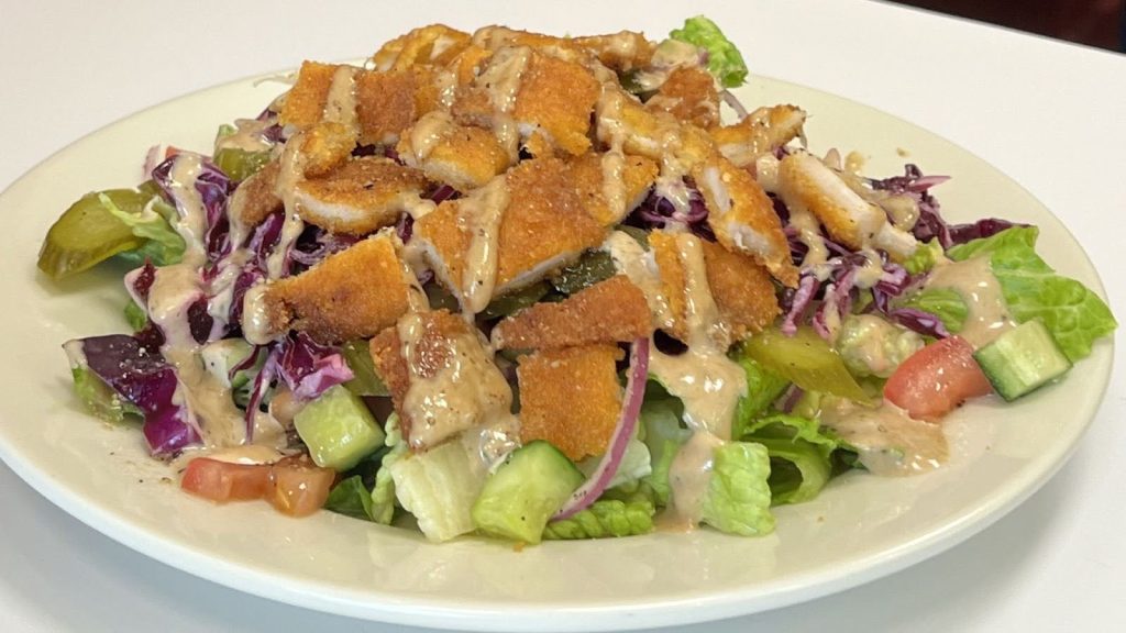 Caesar Schnitzel Salad