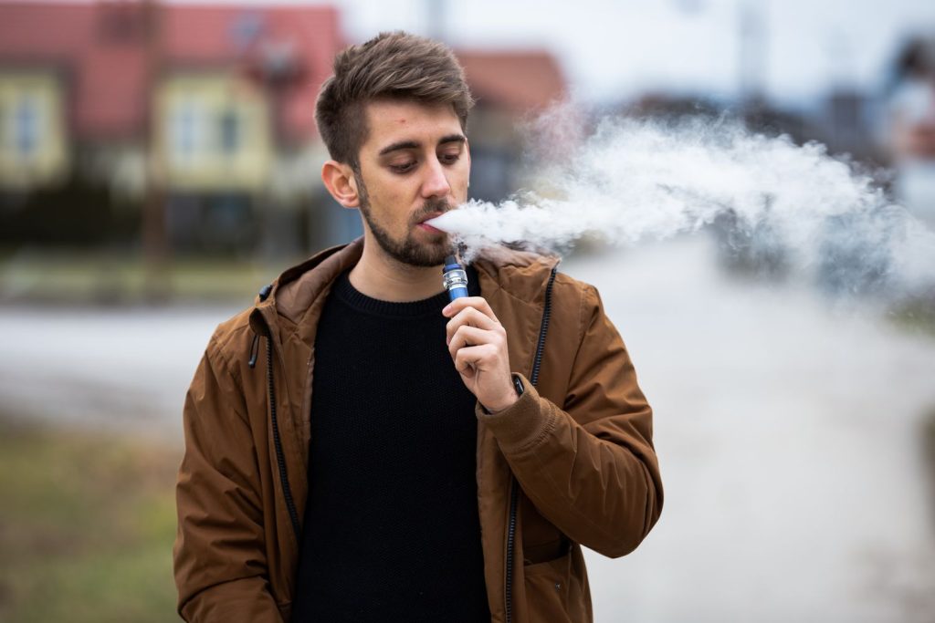 Man Vaping