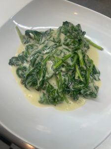 Spinach and cream