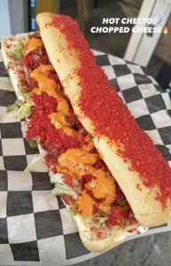 Hot Cheetos Chopped Cheese