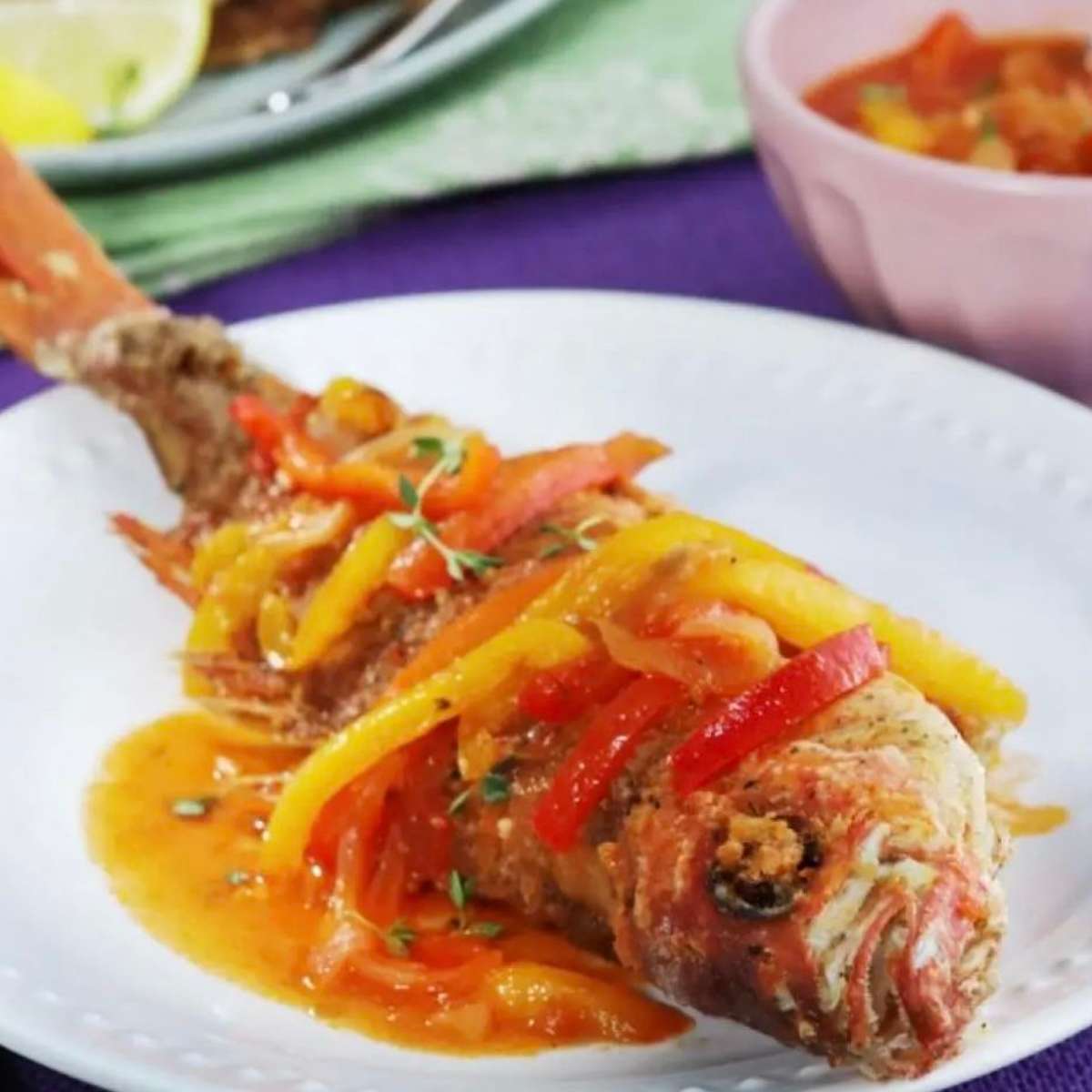 Fry Red Snapper fish