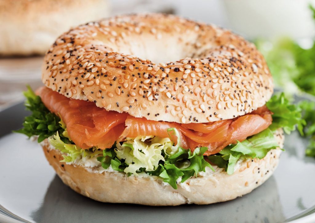 Smoked Salmon Bagel Sandwich