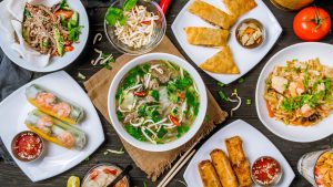 A table of Vietnamese cuisine