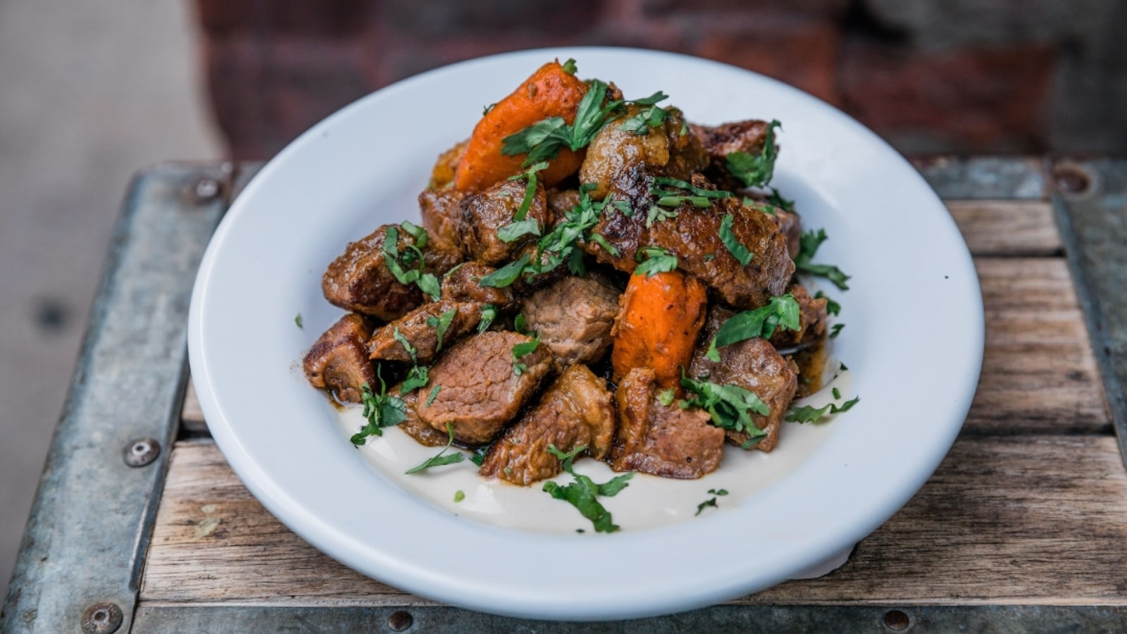 Miznon's Intimate (Slow Cooked Beef & Roots) Plate