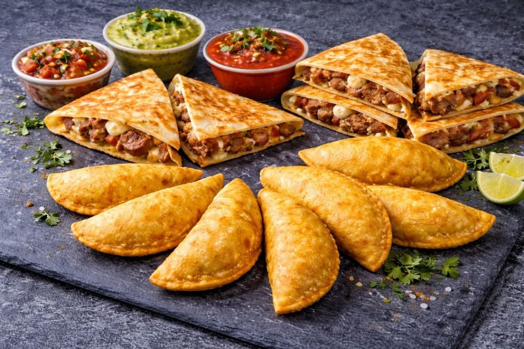 2 Quesadillas & 6 Empanadas 2 Quesadillas & 6 Empanadas