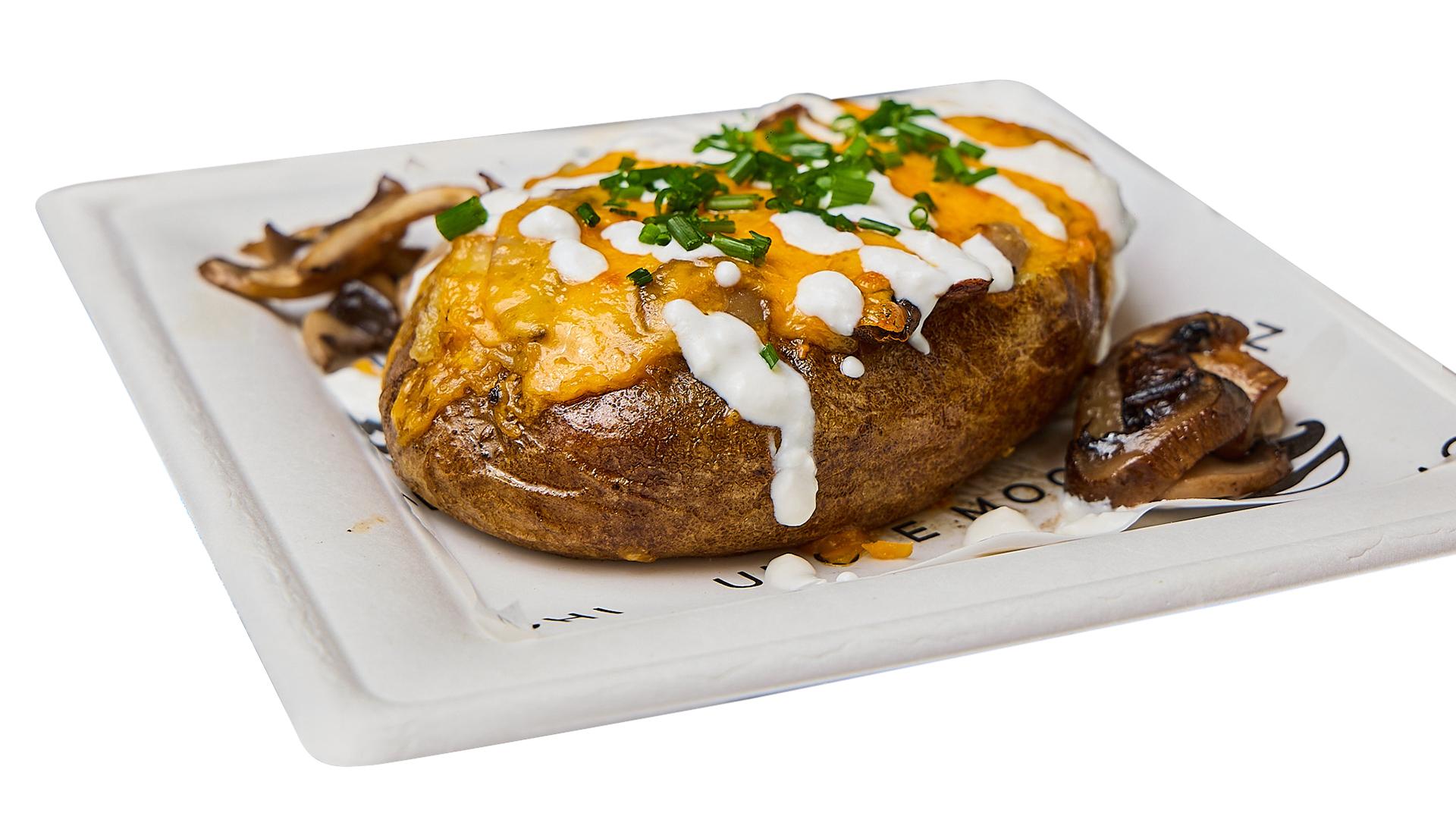 Mushroom Cheddar Double Baked Potato Mushroom Cheddar Double Baked Potato