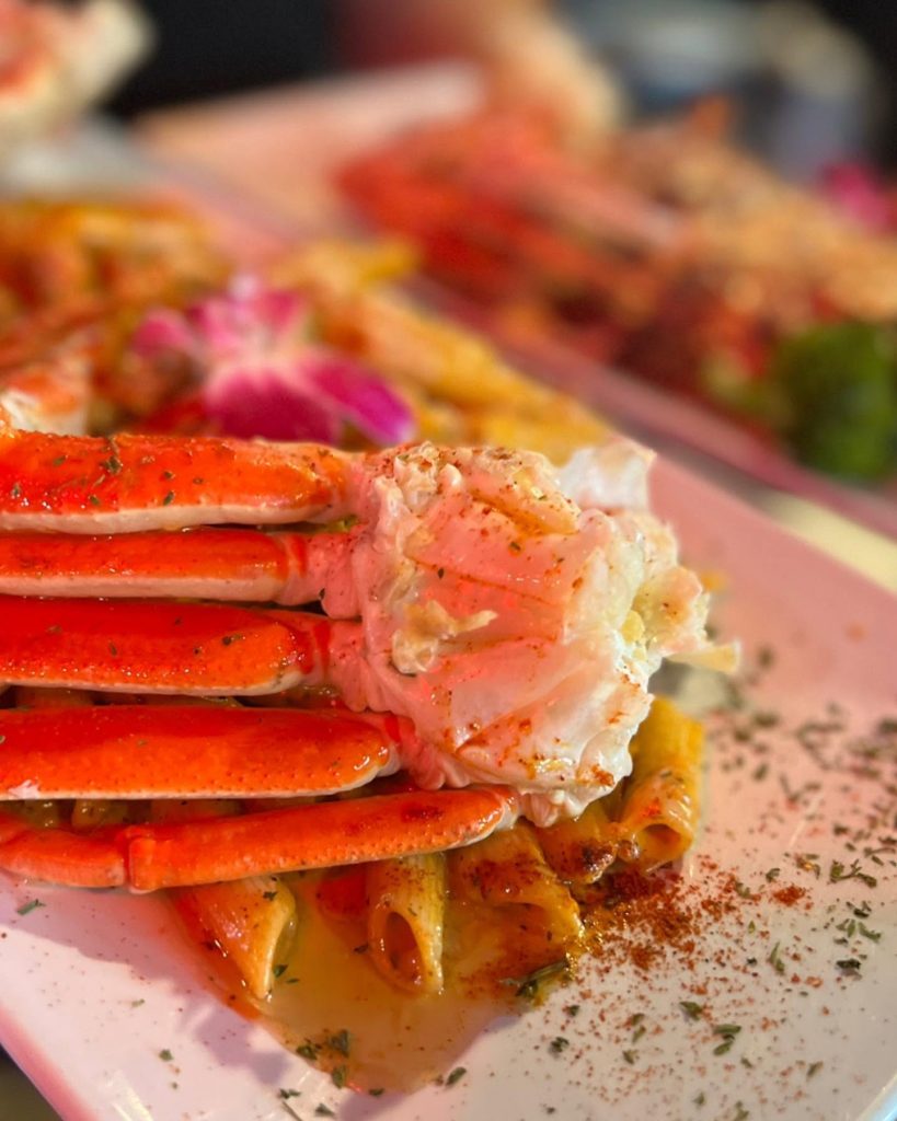 Family-sized seafood boil platter from Crabbae in Kenilworth, NJ 07033
