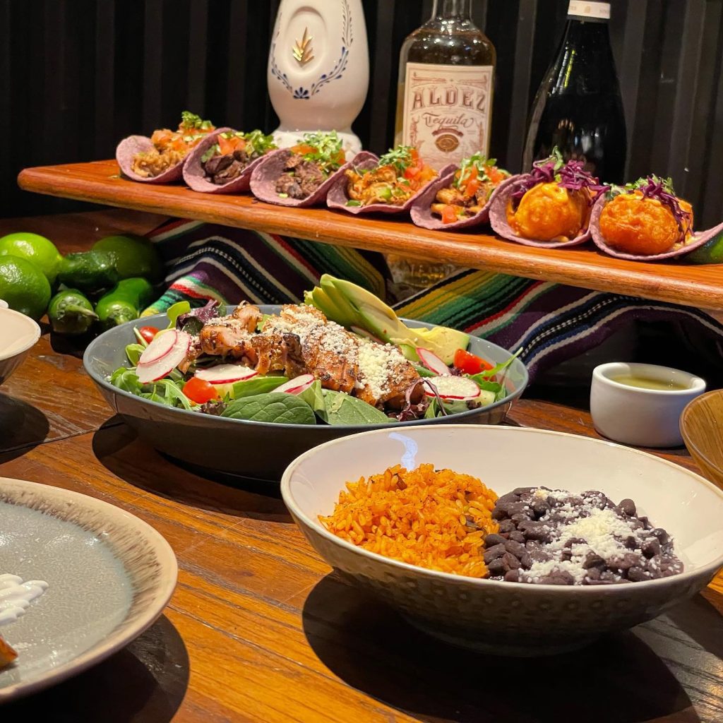 Delicious Mexican street food platter served at Autentica Taqueria.