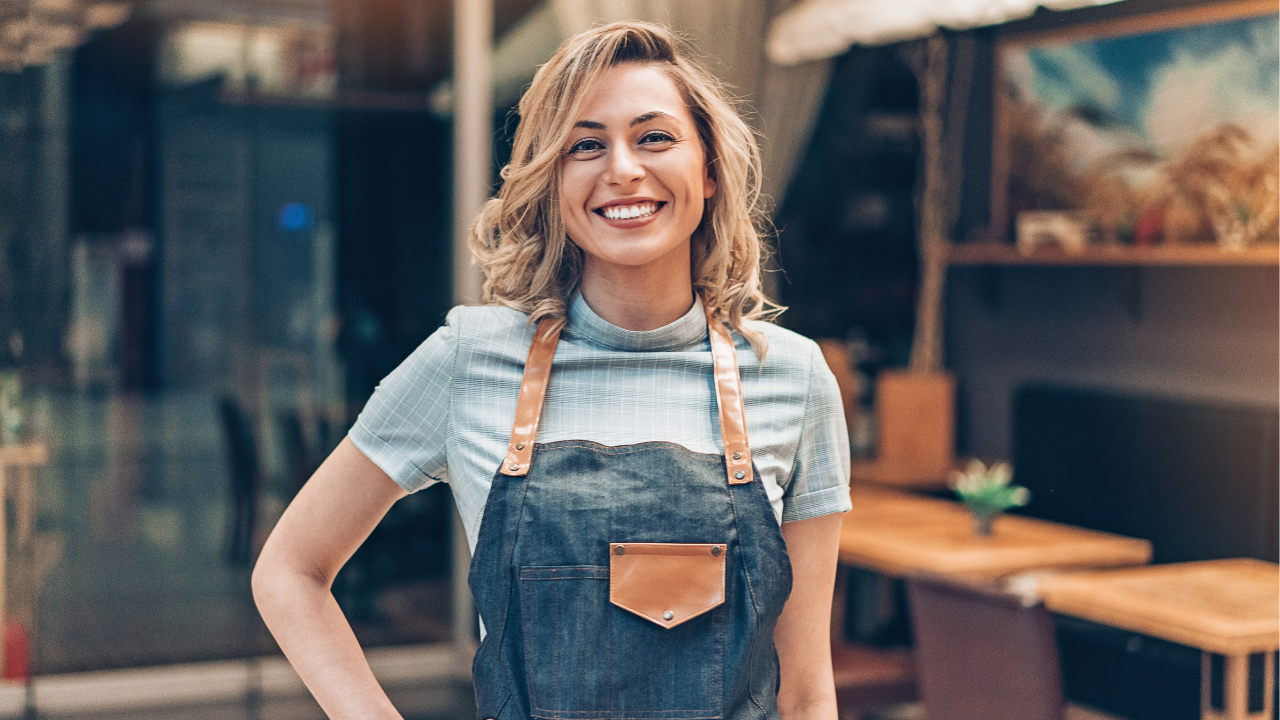 female restaurant owner