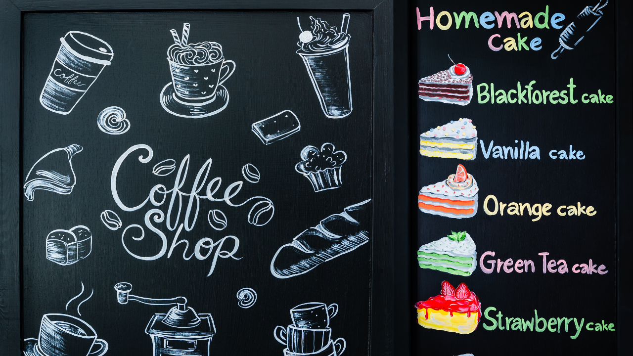 Chalkboard Restaurant Menu Board