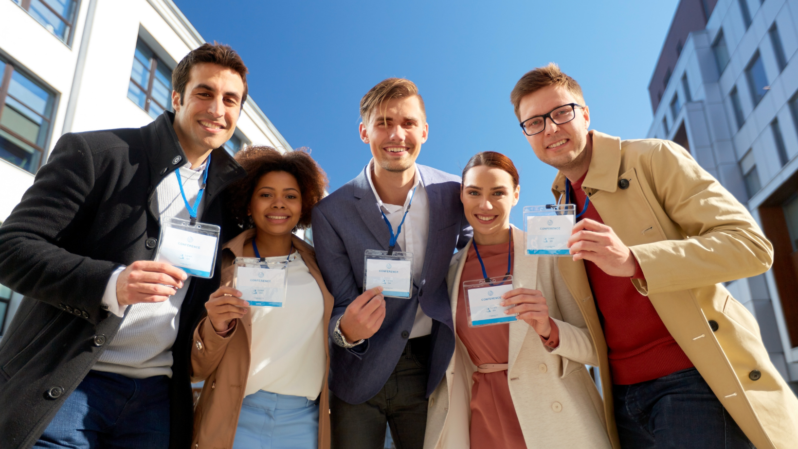 Happy conference participants