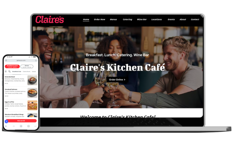 Online ordering system for restaurants