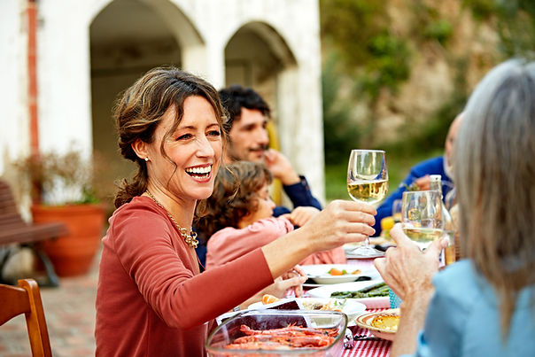 woman drinking wine
