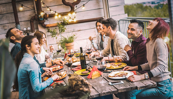 friends dining