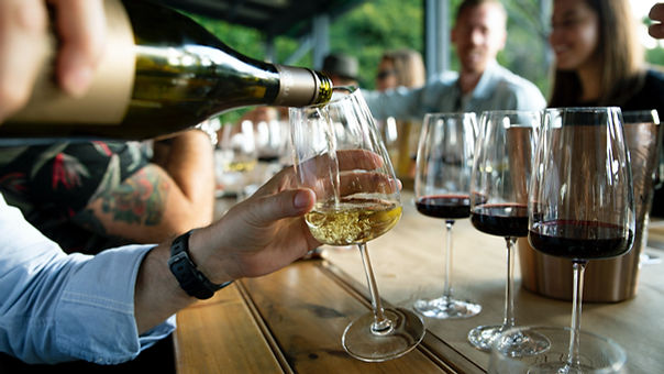 wine being poured