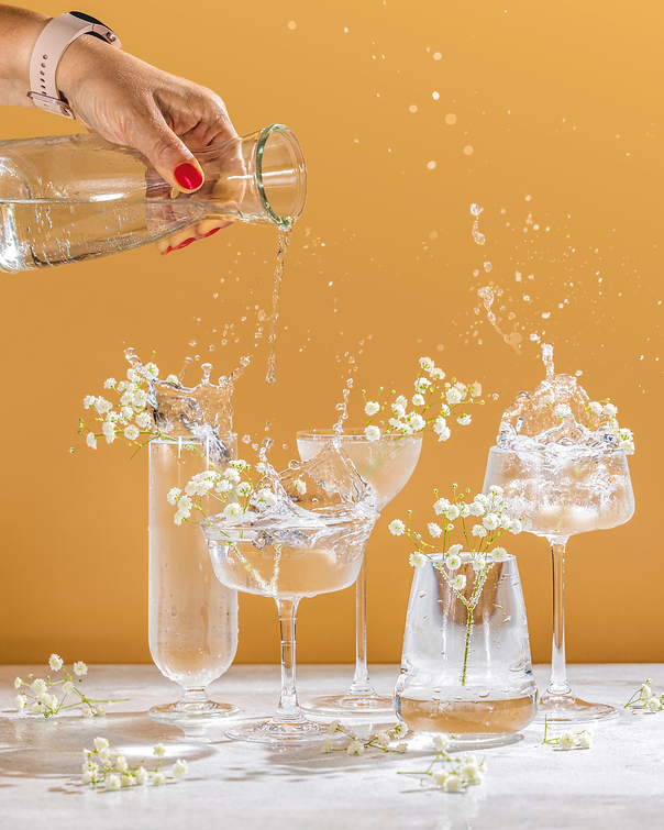 pouring water
