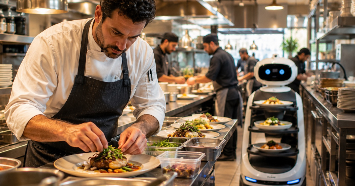 chef with robot